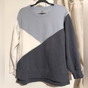 Blue ColorBlock Pullover